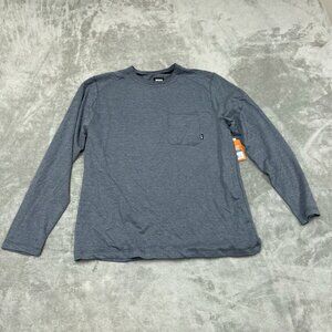 Bass Outdoor Mens XL Long Sleeve Gray Crewneck Shirt With Pocket NWT 6388